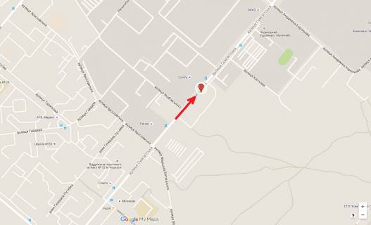 Billboard A in Cherkasy, 3в*6ш  st. Sumgaits'ka, 17 (naproti TC Furset) scheme