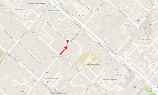 Billboard B in Cherkasy, 3в*6ш  st. Grusevs'kogo - st. Gogola scheme