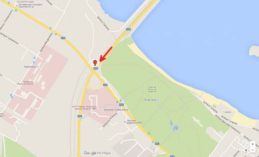 Billboard B in Cherkasy, 3в*6ш  Zolotonis'ke sose, bila dambi_viizd z mista scheme