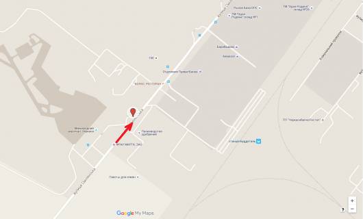 Billboard B in Cherkasy, 3в*6ш  st. Smilans'ka, 150 (navproti aeroporta) scheme