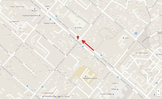 Prismatron, Prism A in Cherkasy, 3в*6ш  bst. Sevcenka - st. Grusevs'kogo  (vid centra zliva) (prizmatron) - 287295 scheme