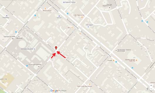 Billboard A in Cherkasy, 3в*6ш  st. Gogola - st. Nebesnoi Sotni scheme