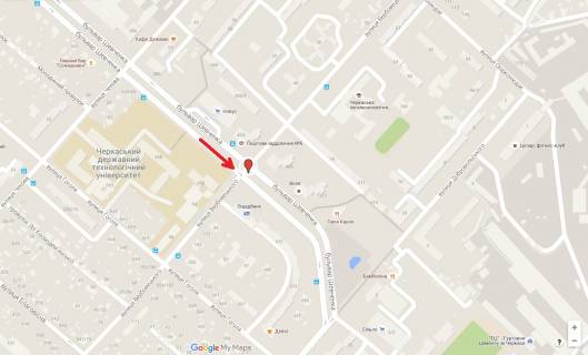 Billboard A in Cherkasy, 3в*6ш  bst. Sevcenka - st.Kobzars'ka scheme