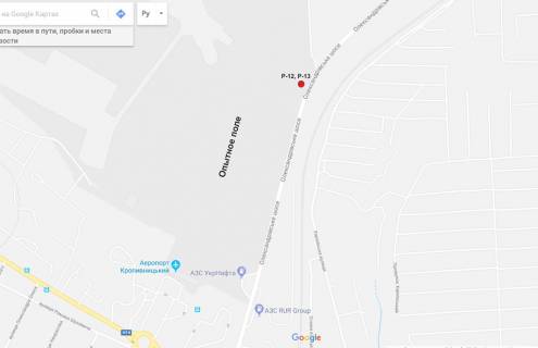 Billboard A in Kropyvnytskyi (Kirovograd) Oleksandrijs'ke sose  scheme