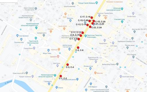 Citylight A in Kropyvnytskyi (Kirovograd) st. Velika Perspektivna  scheme