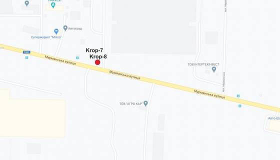 Billboard A in Kropyvnytskyi (Kirovograd) st. Persa Vistavkova (st. Murmans'ka)  scheme