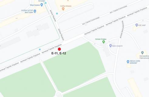 Billboard A in Kropyvnytskyi (Kirovograd), 3х6  st. Geroiv Ukraini (st. Geroiv Stalingrada) scheme