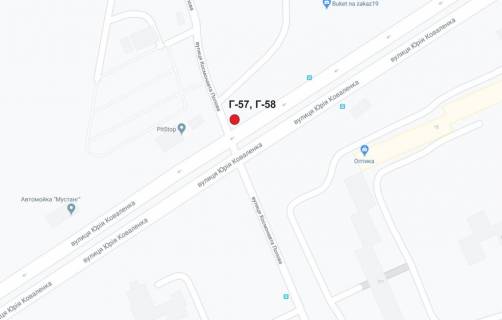 Billboard A in Kropyvnytskyi (Kirovograd) st.U. Kovalenka(Koneva)/st.Popova scheme