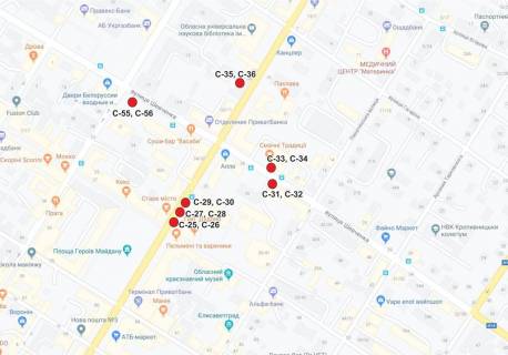 Citylight A in Kropyvnytskyi (Kirovograd), 1,2х1,8  st. Velika Perspektivna  scheme