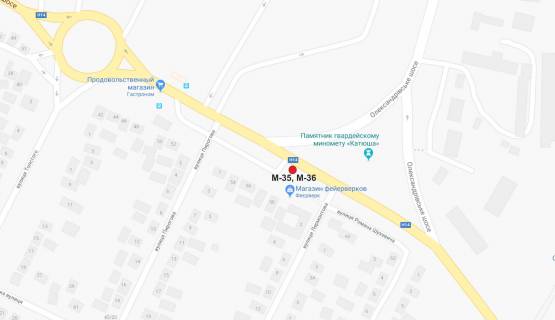 Billboard B in Kropyvnytskyi (Kirovograd), 3х6  st. Romana Suhevica (st. Smidta) scheme