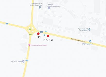 Billboard A in Kropyvnytskyi (Kirovograd), 3х6  st.Persa Vistavkova (st.Murmans'ka) scheme