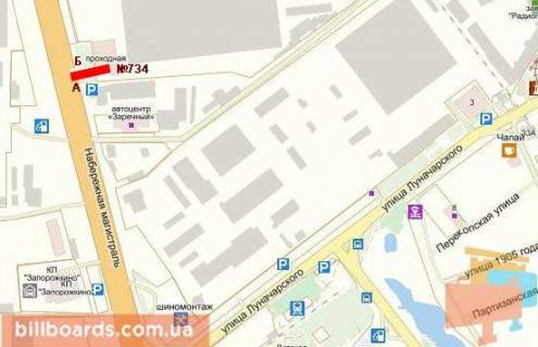 Billboard A in Zaporizhzhya Nabereznaa-prohodnaa AvtoZAZ scheme
