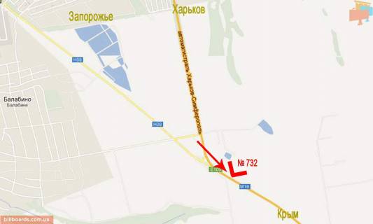 Billboard B in Zaporizhzhya highway Simferopol'skaa tr._AZS VOG(302 km) scheme