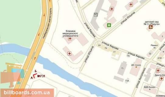 Billboard A in Zaporizhzhya Nabereznaa-logistika AvtoZAZ scheme