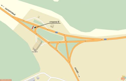 Billboard A in Tokmak B. Hmel'nic'kogo- vyezd na Zaporoz'e, post GAI scheme