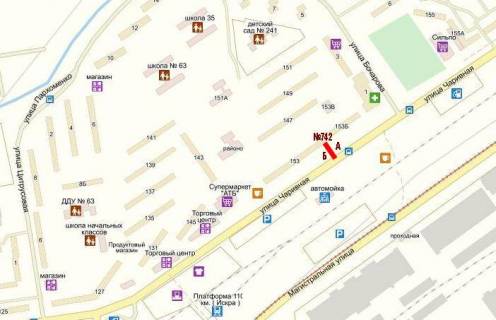 Billboard B in Zaporizhzhya Carivnaa 153-Bocarova scheme