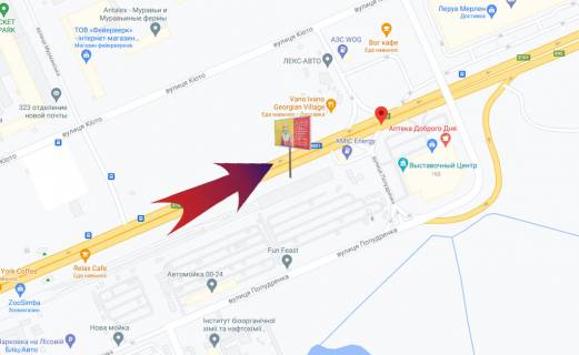 Prismatron, Prism A in Kyiv, 3х6  Brovars'kij pr-t,st metro "Lisova", rinok "Darinok" (A1) na Brovari prizma - 385087 scheme