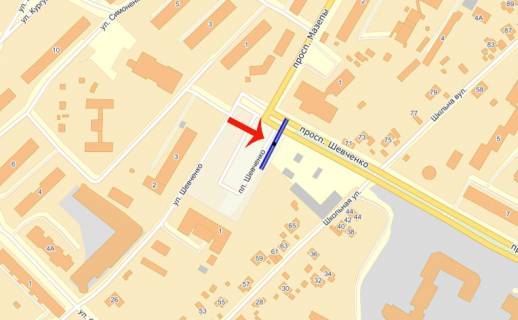 Scrolller, Scroll A in Vishgorod Visgorod pr-t Sevcenko/st.Skil'na -park Central'nij (A4)  SKROLLER 3h6 - 385825 scheme