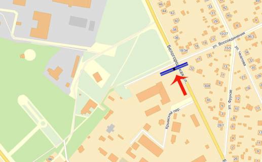 Billboard B in Boyarka, 3х6  Боярка вул Білогородська 32/Укртелеком,пенсійний фонд (В) на Київ scheme