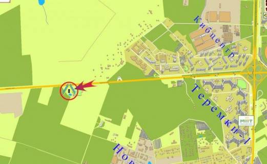 Billboard B in Kyiv, 3х6  Kiiv-viizd/100m. vid budivel'nogo marketu "Nova linia"- Odes'ke naav.(V) niznij scheme