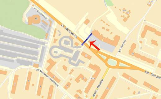 Billboard A in Vishgorod, 3х6  Visgorod st.Soludenko,6D (A)/central'nij rinok, stadion (naav.na trasu Kiiv-Ivankiv) scheme