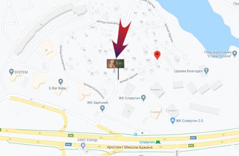 Scrolller, Scroll B in Kyiv, 3х6  st.Central'na 12D (Zarecnaa)/st M Slavutic/ATB - na pr-t Bazana (V3) SKROLLER - 385128 scheme