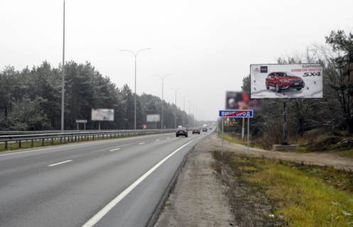 Billboard A in Vishgorod, 3х6  Mins'kij pr-t/1,2 km vid perekresta, nalivo na Visgorod,pramo na st.Bogatirs'ka  (A) Photo 1