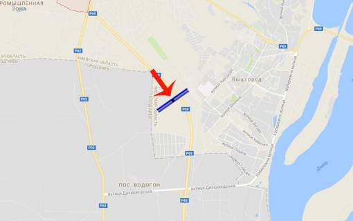Billboard A in Vishgorod, 3х6  Mins'kij pr-t/1,2 km vid perekresta, nalivo na Visgorod,pramo na st.Bogatirs'ka  (A) scheme