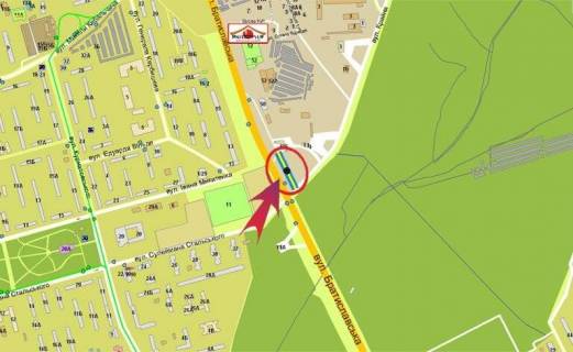 Billboard B in Kyiv, 3х6  Bratislavs'ka/Krajna (V)  scheme