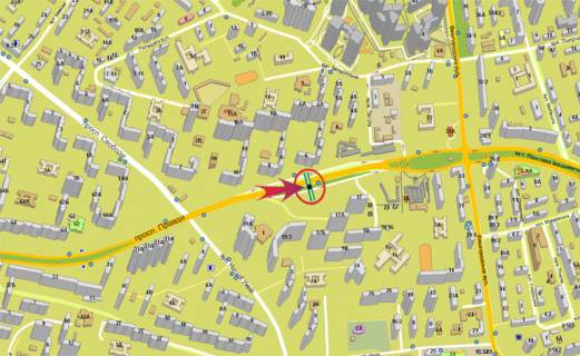 Billboard A in Kyiv, 3х6  pr-t Pravdi,17 (A) scheme