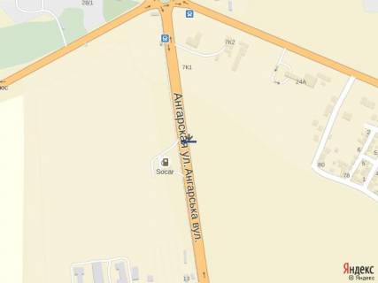 Billboard B in , 3x6  Ob"ezdnaa doroga, 2 stolba 23+600 B ( v stor. Avangarda s 2 stolbov) scheme