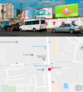 Billboard A in Vinnytsia, 3х6  st.Batozskaa(municip.rynok,Epicentr No2) Photo 1