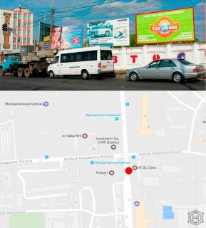 Billboard A in Vinnytsia, 3х6  st.Batozskaa(municip.rynok,Epicentr No2) Photo 1