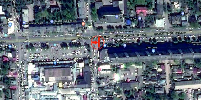 Scrolller, Scroll A in Vinnytsia, 3.14х2.32  av. Kocubins'kogo - st. Nekrasova (TC "Ali Baba") - 282345 scheme