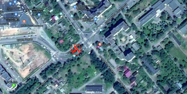 Billboard B in Vinnytsia, 6х3  st. Zodcih - st. Skalec'kogo scheme