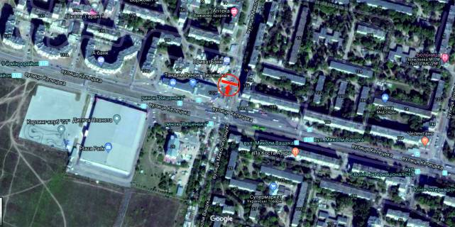 Billboard B in Vinnytsia, 6х3  st. Mikoli Vasuka (TC "Visen'ka") scheme