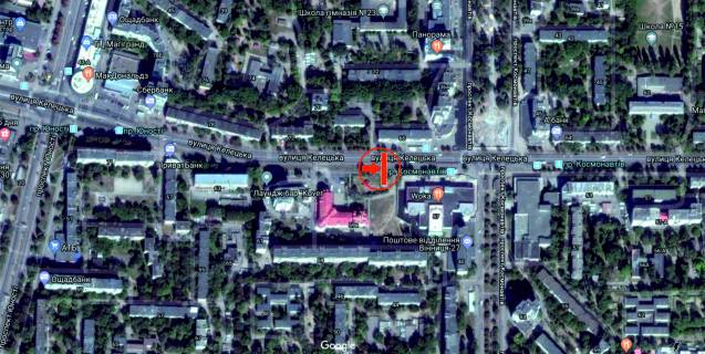Billboard A in Vinnytsia, 6х3  st. Kelec'ka (kinoteatr "Mir") scheme