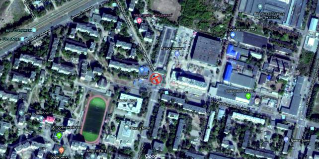 Billboard B in Vinnytsia, 6х3  st. Mikoli Vasuka - st. Porika (mag. "Grand") scheme