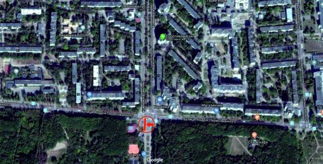 Billboard B in Vinnytsia, 6х3  st. Andria Pervozvannogo - st. Kosmonavtiv scheme