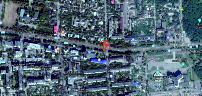 Billboard A in Vinnytsia, 6х3  Hmel'nic'ke sose - st.Ermaka  scheme