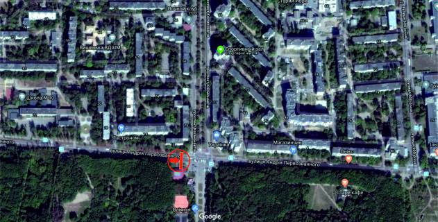 Billboard A in Vinnytsia, 6х3  st. Andria Pervozvannogo - st. Kosmonavtiv scheme